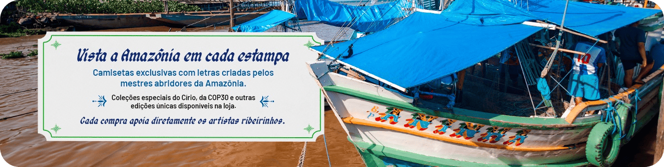 Vista a Amazônia em cada estampa
